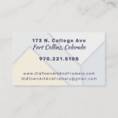 Old Town Art And Framery Business Logo 名刺 (裏面)