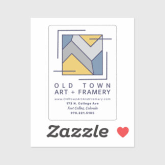 Old Town Art And Framery Business Sticker シール