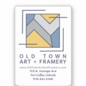 Old Town Art And Framery Business Sticker シール (正面)