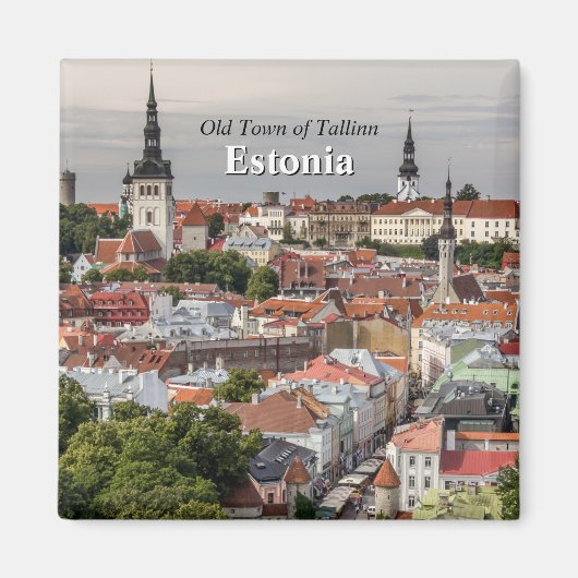 Old Town of Tallinn Estonia マグネット (正面)