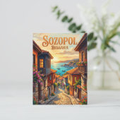 Old Town, Sozopol Bulgaria ポストカード (スタンド正面)