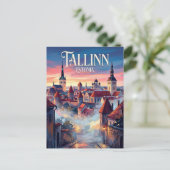 Old Town Tallinn Estonia ポストカード (スタンド正面)