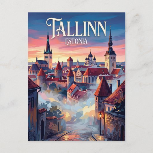 Old Town Tallinn Estonia ポストカード (正面)