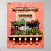 Old Town Village Balcony Mexico Pictures ポスター (正面)