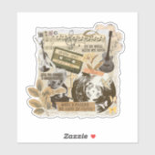 Old Traditional Christian Hymns Songs Collage シール (シート)