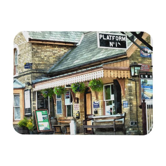 OLD TRAIN STATIONS英国 マグネット (横)