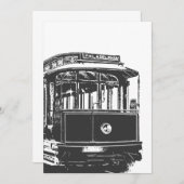 Old Tram | Streetcar Philadelphia | Vintage 招待状 (正面/裏面)