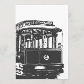 Old Tram | Streetcar Philadelphia | Vintage 招待状