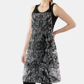 Old Tree Bark Black And White Photo Pattern Design エプロン (インサイチュ)