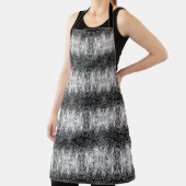 Old Tree Bark Black And White Photo Pattern Design エプロン (インサイチュ)