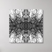 Old Tree Bark Black And White Photo Pattern Design キャンバスプリント (正面)