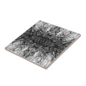 Old Tree Bark Black And White Photo Pattern Design タイル (側面)