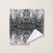 Old Tree Bark Black And White Photo Pattern Design バスタオルセット (ウォッシュタオル)