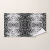 Old Tree Bark Black And White Photo Pattern Design バスタオルセット (ハンドタオル)
