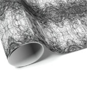 Old Tree Bark Black And White Photo Pattern Design ラッピングペーパー (ロールコーナー)