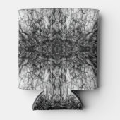 Old Tree Bark Black And White Photo Pattern Design 缶クーラー (正面)