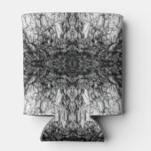 Old Tree Bark Black And White Photo Pattern Design 缶クーラー (裏面)