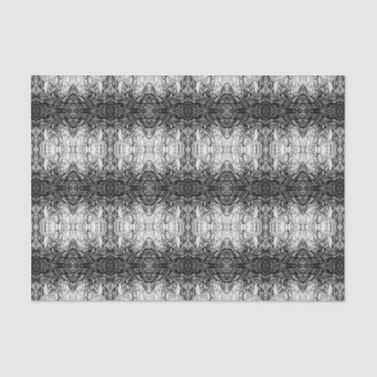 Old Tree Bark Black And White Photo Pattern Design 薄葉紙 (正面)