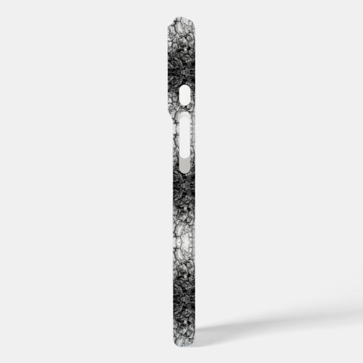 Old Tree Bark Black And White Photo Pattern Design Case-Mate iPhoneケース (裏面 / 左)