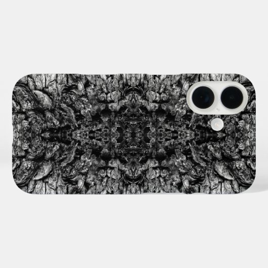 Old Tree Bark Black And White Photo Pattern Design Case-Mate iPhoneケース (裏面 (横))