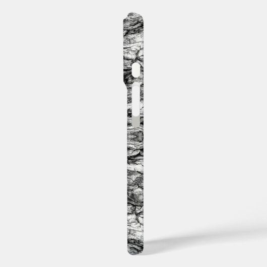 Old Tree Bark Black And White Photo Pattern Design Case-Mate iPhoneケース (裏面 / 左)