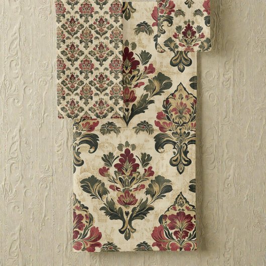 Old Victorian Damask Pattern バスタオルセット