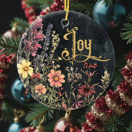 Old Victorian Floral Family Personalized セラミックオーナメント