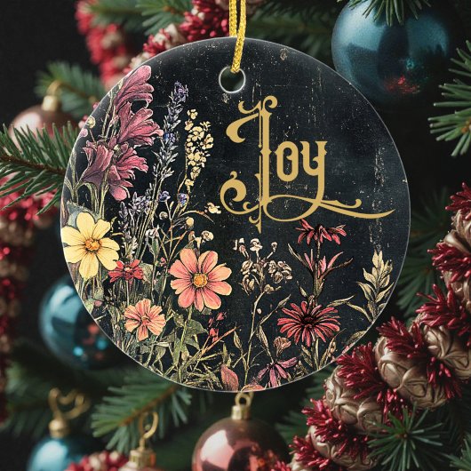 Old Victorian Floral Family Personalized セラミックオーナメント