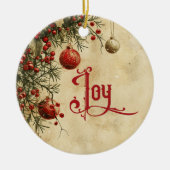 Old Victorian Rustic Family Personalized セラミックオーナメント (正面)