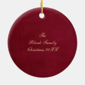 Old Victorian Rustic Family Personalized セラミックオーナメント (裏面)