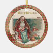 Old Victorian Rustic Family Personalized セラミックオーナメント (正面)