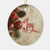 Old Victorian Rustic Family Personalized セラミックオーナメント (左)