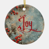 Old Victorian Rustic Family Personalized セラミックオーナメント (正面)