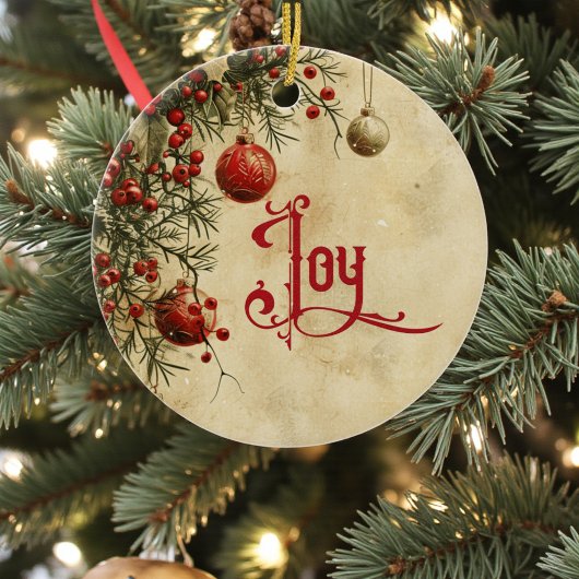 Old Victorian Rustic Family Personalized セラミックオーナメント