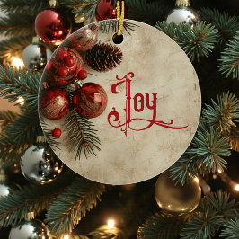 Old Victorian Rustic Family Personalized セラミックオーナメント