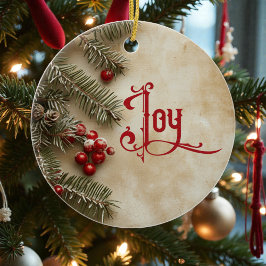 Old Victorian Rustic Family Personalized セラミックオーナメント