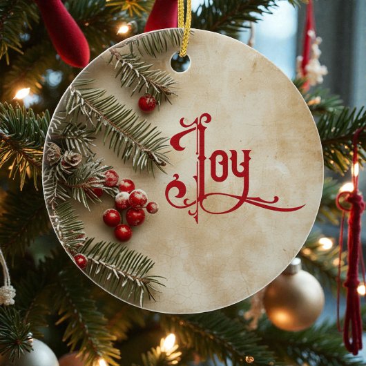 Old Victorian Rustic Family Personalized セラミックオーナメント