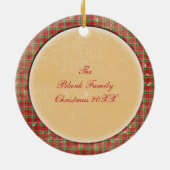 Old Victorian Rustic Family Personalized セラミックオーナメント (裏面)