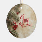 Old Victorian Rustic Family Personalized セラミックオーナメント (左)