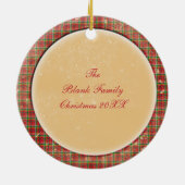 Old Victorian Rustic Family Personalized セラミックオーナメント (裏面)