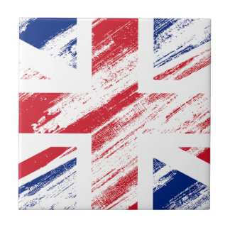 Old Vintage Grunge United Kingdom Flag Union Jack タイル