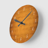 Old vintage sheet music ラウンド壁時計 (傾斜)