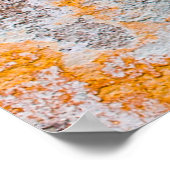 Old Wallgrunge,抽象芸術，古代，アート，背景 ポスター (角)