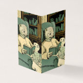 Old weasel reading a book to a young weasel (外部)