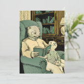 Old weasel reading a book to a young weasel 招待状 (スタンド正面)