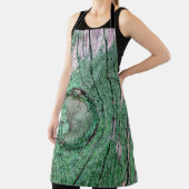 Old Weathered Painted Green Wood Background Textur エプロン (インサイチュ)