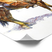 Old West Arizona Horse & Cowboy Art Print Poster ポスター (角)