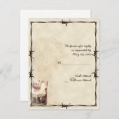 Old West Boots and Bouquets応答カード 出欠カード (正面/裏面)