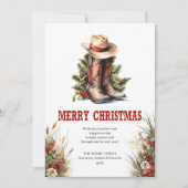 Old West Christmas greeting card with spurs & hat シーズンカード (正面)