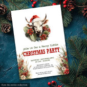 Old West Christmas party editable digital invites 招待状